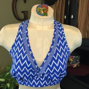 Dune Deck Blue/White Swim Top/Athletic Top 12